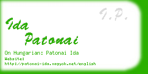 ida patonai business card